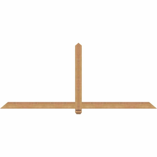 Ekena Millwork Eugene Smooth Timber Gable Bracket, Western Red Cedar, 84"W x 35"H x 1 1/2"D x 3 1/2"F, 10/12 Pitch GBW084X35X0204EUG00SWR - main